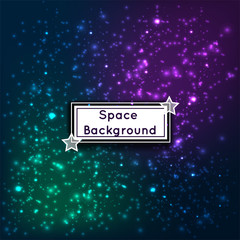 Universe space stars galaxies abstract background vector illustration