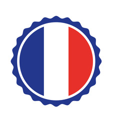 france flag label patriotic nationalism symbol vector illustration
