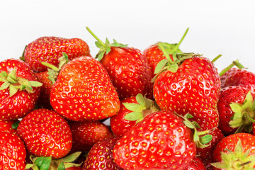 Ripe fresh strawberries close-up