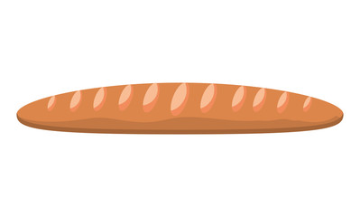 bread baguette baked food image vector illustration
