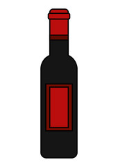wine bottle drink beverage image vector illustration