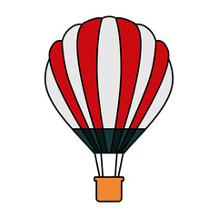 Fototapeta premium hot air balloon basket adventure recreation vector illustration