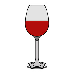 red wine glass cup beverage image vector illustration
