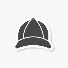 Cap sticker, simple vector icon