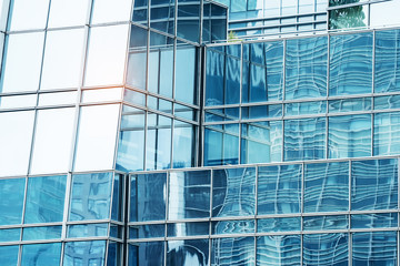 Obraz premium Architecture details Modern Building Glass facade Business background