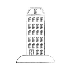 big building structure icon vector illustration design