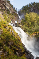 Naklejka na ściany i meble Waterfall in Norway