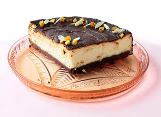 cheese cake with chocolate cover