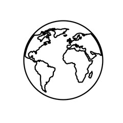 world planet ecology icon vector illustration design