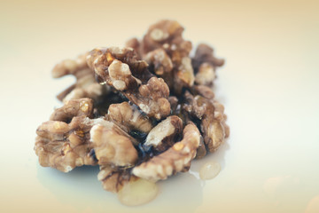 Walnuts and honey for breakfast