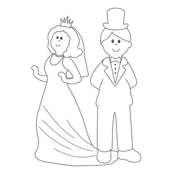 recommend clip art: The bride and groom. 