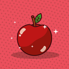 apple nutrition diet fresh image vector illustration