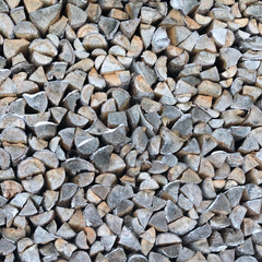 Stack of logs, side view