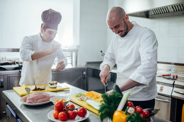 Following the chef's instructions