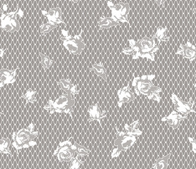 seamless lace floral ornament, vector illustration