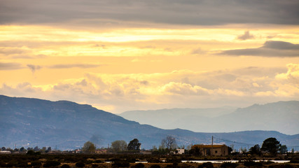 Sunset with clouds