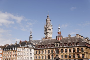 Vieille bourse sur la Grand Place à Lille, Nord