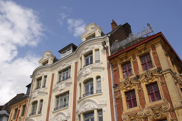 Fototapeta na wymiar Immeuble ancien à Lille, Nord