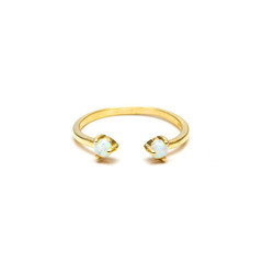 Delicate Gold Ring with Gem