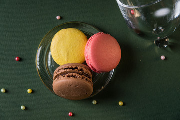 French colorful macarons