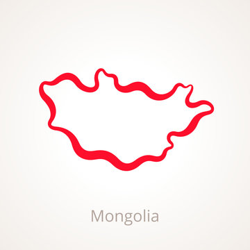 Mongolia - Outline Map