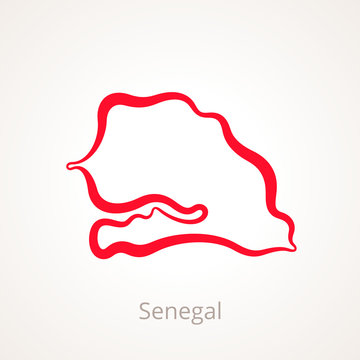 Senegal - Outline Map