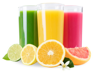 Juice smoothie fruit fruits smoothies orange in glass isolated on white