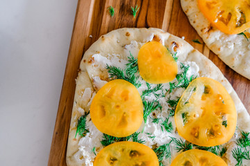 naan flat bread pizzas