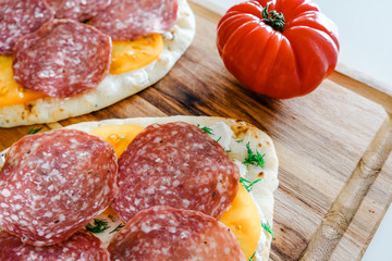 naan flat bread pizzas