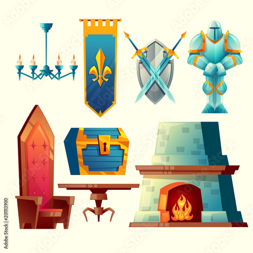 Vector Set Of Fantasy Items Fairy Tale Game Design Objects