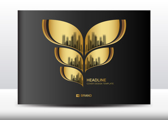 Black cover design template, Billboard, Brochure flyer for cosmetics, Banner design Template vector illustration, display, advertisement layout, poster, card, ads, annual report, backdrop, A4