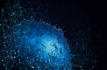3D rendering of technology background