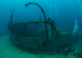Naklejka premium Scuba Diving Malta - Scotscraig Wreck