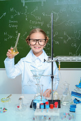 little girl scientist