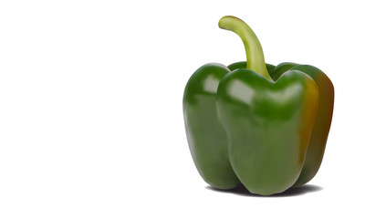 Capsicum isolated white background
