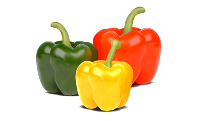 Three Fresh Capsicums