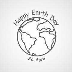 Happy Earth Day banner. Vector illustration.