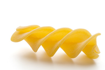 Pasta spiral isolated on the white background.