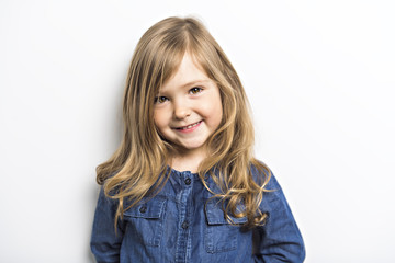 Cute portrait of a 3 years old girl, Cute caucasian