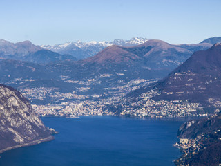 Fototapeta na wymiar Panoramic view from Monte San Giorgio