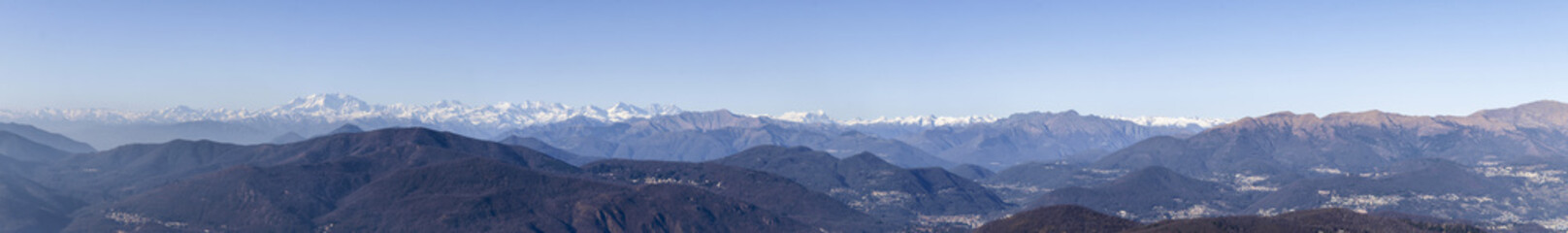 Fototapeta na wymiar Panoramic view from Monte San Giorgio