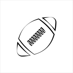 American Football Icon, Soccer Ball Design