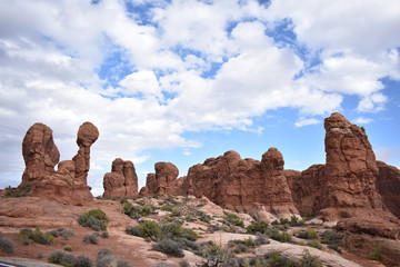 Fototapeta na wymiar Geologic Wonders of Arches National Park - Utah