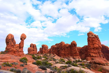 Fototapeta na wymiar Geologic Wonders of Arches National Park - Utah