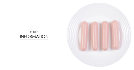 Sausages meal on plate pattern