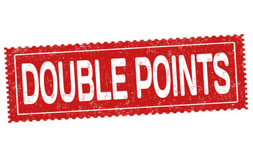 Double points grunge rubber stamp