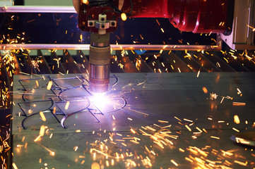 Laser or plasma cutting technology of flat sheet metal.