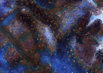 Abstraction painted in oil. Colorful texture background. Multicolored wallpaper graphic design. Pattern for creating artworks and prints.