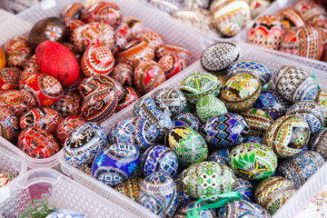 traditional painted easter eggs from Bucovina region, Romania