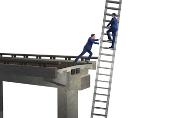 Business unethical competition concept with businessmen